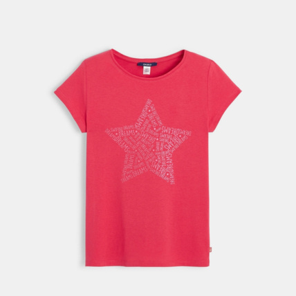 Avis T-shirt motif étoile rose fille OKAIDI 1