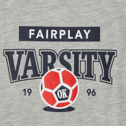 Avis T-shirt manches longues à message "FairPlay" gris garçon OKAIDI 2
