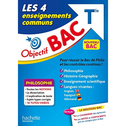 Avis Objectif Bac - Les 4 Enseignements communs Terminale Hachette Éducation 1