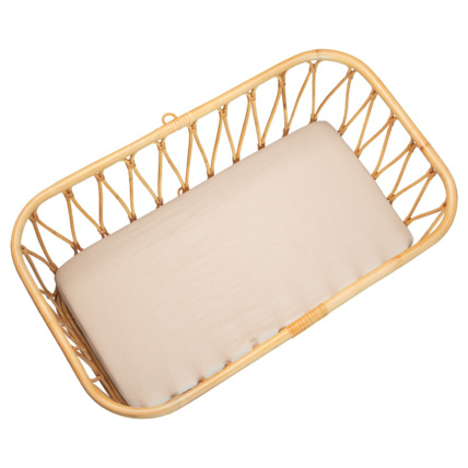 Avis Drap housse berceau en gaze de coton à carreaux Sevira Kids 1
