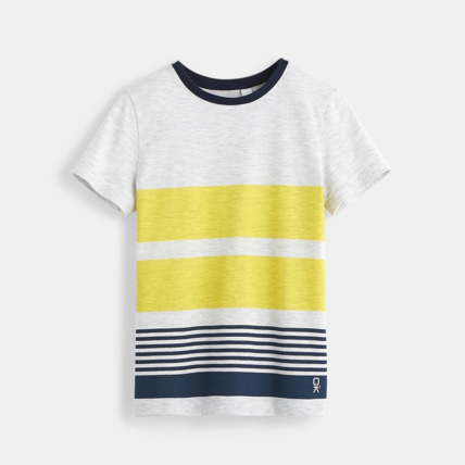 Avis T-shirt rayé jaune garçon OKAIDI 1