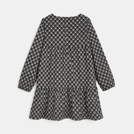 Avis Robe imprimée volantée noire fille OKAIDI 3