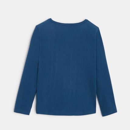 Avis T-shirt personnage et message bleu fille OKAIDI 4