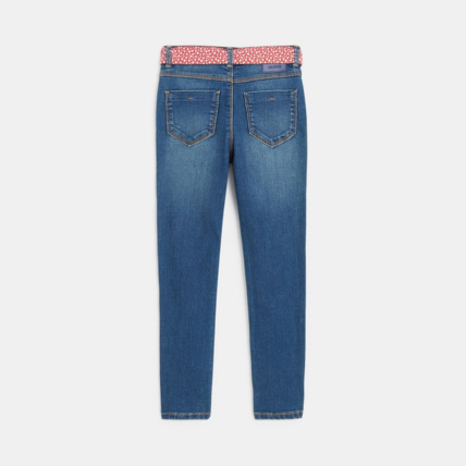 Avis Jean skinny ceinturé bleu fille OKAIDI 3