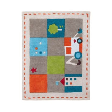 Avis Tapis a motif tractopelle chambre garcon theme chantier  Vertbaudet 1