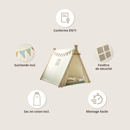 Avis Tente tipi toile Fête Petite Amélie 4