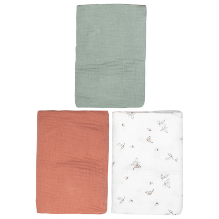 Avis Lot de 3 Draps housses couffin en gaze de coton Melody Sevira Kids 1