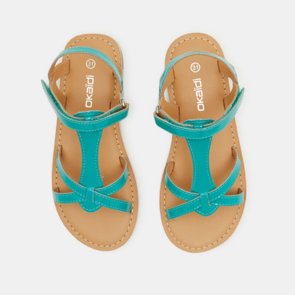 Avis Sandales multibrides en cuir verni vertes fille OKAIDI 3