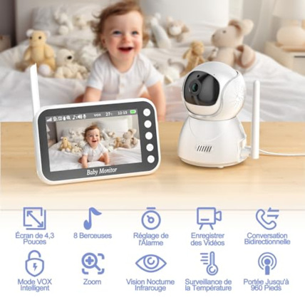 Avis Babyphone vidéo 4.3 pouces OBVHNUA 2