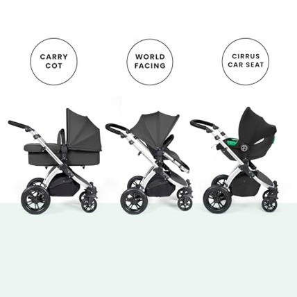 Avis Poussette Trio Stomp Luxe avec base Isofix (Cirrus) Ickle Bubba 5