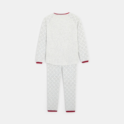 Avis Pyjama en velours-éponge à motif coeur gris fille OKAIDI 4