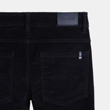 Avis Pantalon skinny en velours stretch bleu garçon OKAIDI 5