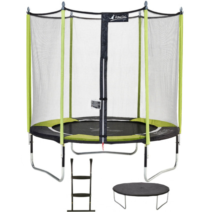Avis Trampoline de jardin 244 cm + filet de sécurité + échelle + bâche de protection JUMPI Kangui 2