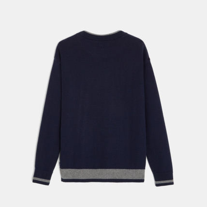 Avis Pull à motif bonhomme de neige picto bleu garçon OKAIDI 4