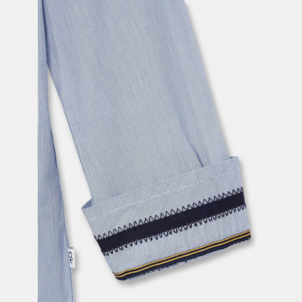 Avis Chemise à fines rayures bleue garçon OKAIDI 3