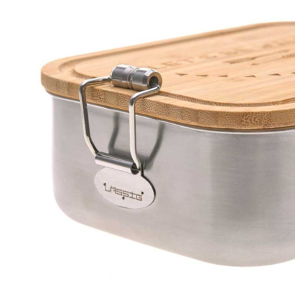 Avis Boîte à goûter en inox et bambou Adventure LÄSSIG 3