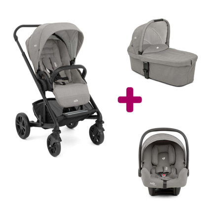 Avis Poussette trio Chrome + siège auto I-snug 2 + Nacelle Chrome + base lx 2 Joie 1