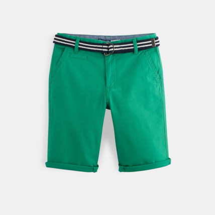 Avis Bermuda slim en toile vert garçon OKAIDI 1