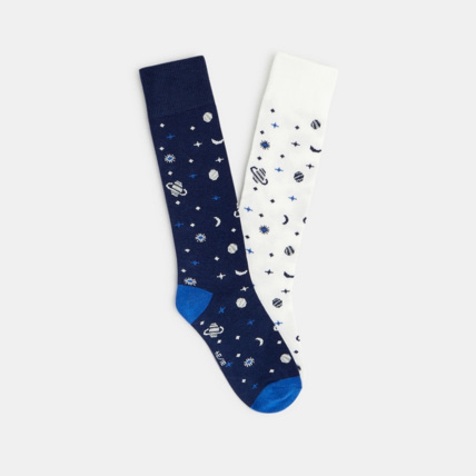 Avis Grandes chaussettes thermorégulantes fantaisie (lot de 2) bleues garçon OKAIDI 2