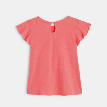 Avis T-shirt détail broderie anglaise rose fille OKAIDI 3