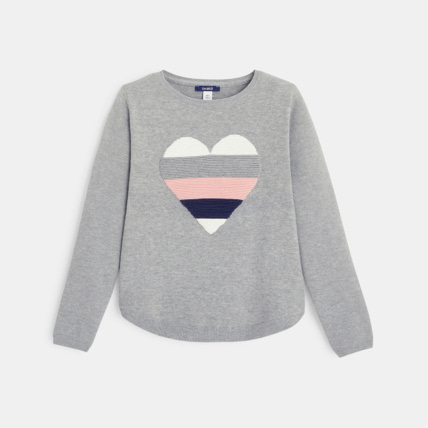 Avis Pull à côtes Ottoman gris fille OKAIDI 1