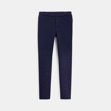 Avis Jeggings en molleton doux et chaud bleu fille OKAIDI 1