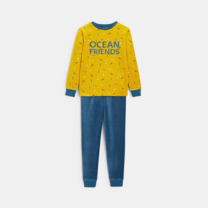 Avis Pyjama 2 pièces en velours thème océan jaune garçon OKAIDI 1