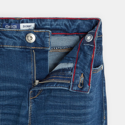 Avis Jean skinny en coton biologique recyclé bleu fille OKAIDI 2