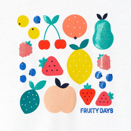 Avis T-shirt motif fruits blanc fille OKAIDI 3
