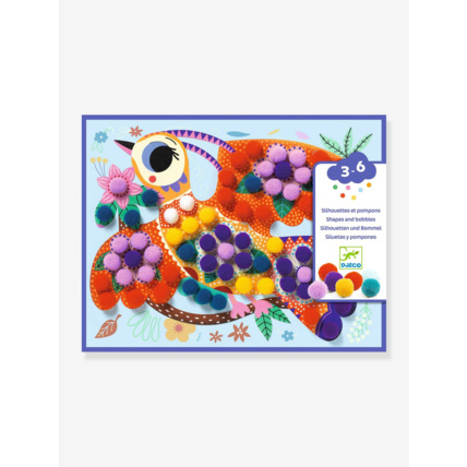 Avis Coffret de collage Silhouettes et pompons DJECO 1