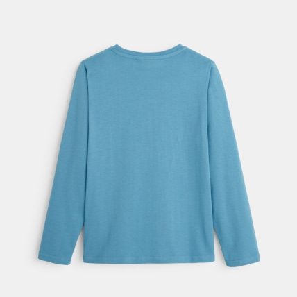 Avis T-shirt manches longues à sequins magiques bleu garçon OKAIDI 2