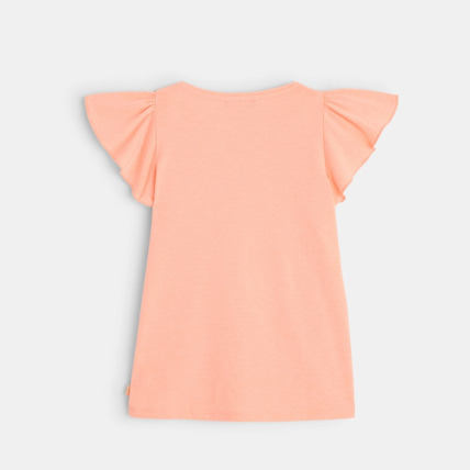 Avis T-shirt à sequins motif abricot rose fille OKAIDI 4