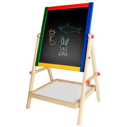 Avis Tableau en bois double face avec craies, marqueur et éponge BOARD Mon Mobilier Design 1