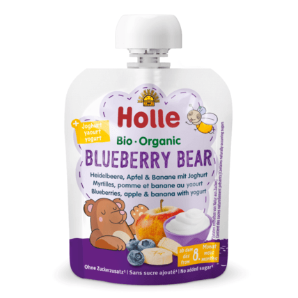 Avis Blueberry Bear - Gourde Myrtilles, pomme et banane avec yaourt Holle 1