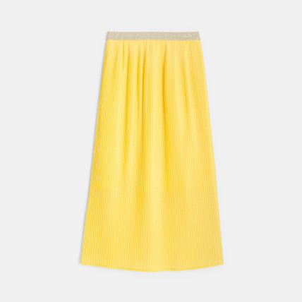 Avis Jupe longue plissée pailletée jaune fille OKAIDI 1