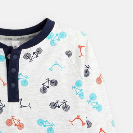 Avis Pyjama jersey imprimé vélo gris garçon OKAIDI 2