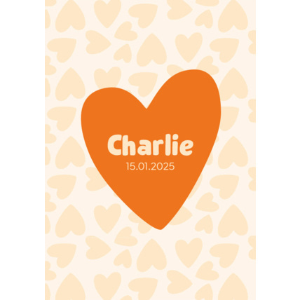 Avis Faire-Part de Naissance Personnalisable - Cœurs LES PETITS CITRONS 4