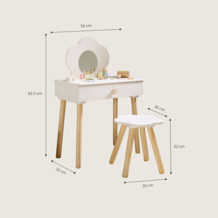 Avis Coiffeuse enfant bois Fleur Petite Amélie 4