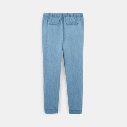 Avis Pantalon fluide uni bleu fille OKAIDI 2