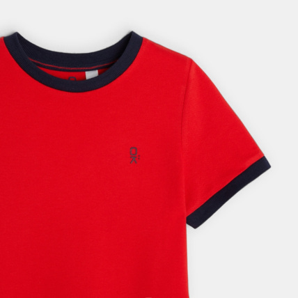 Avis T-shirt en coton piqué rouge garçon OKAIDI 2