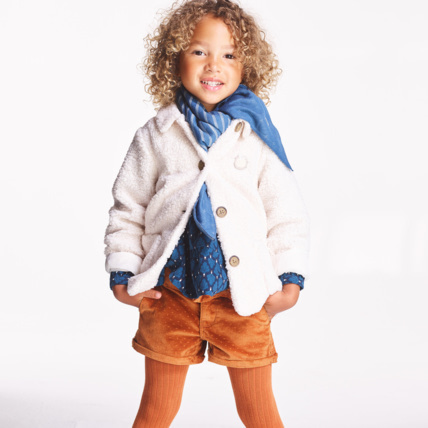 Avis Short en velours marron fille OKAIDI 1