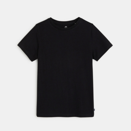 Avis T-shirt basique manches courtes noir garçon OKAIDI 1