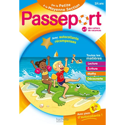 Avis Passeport - De la Petite à la Moyenne Section 3/4 ans - Cahier de vacances 2023 Hachette Éducation 1