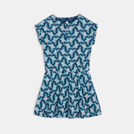Avis Robe imprimée motifs papillons verte fille OKAIDI 2