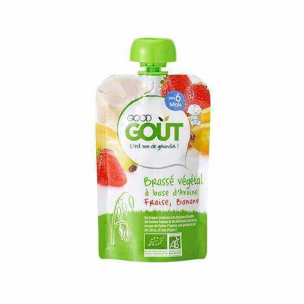 Avis Le Brassé végétal au lait d'avoine Fraise Banane Good Goût 1