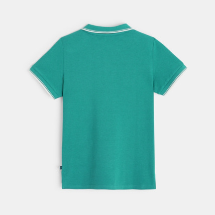 Avis Polo manches courtes 96 All Over The World bleu garçon OKAIDI 3