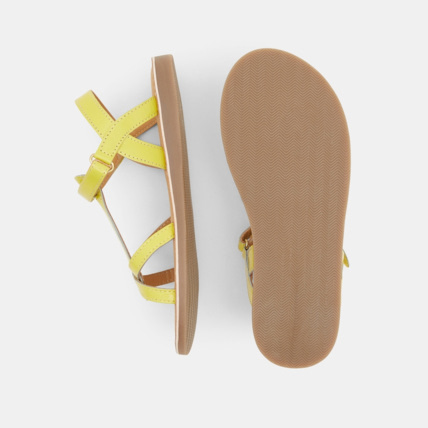 Avis Sandales multibrides en cuir verni jaunes fille OKAIDI 3