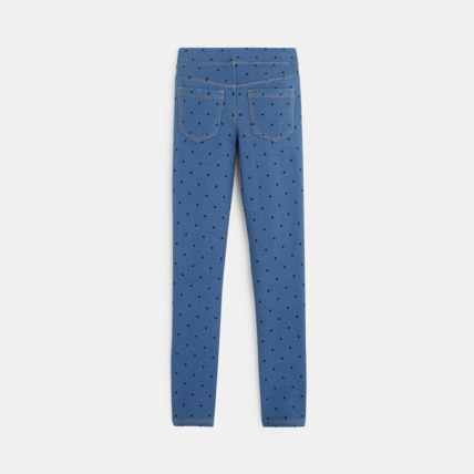 Avis Jeggings imprimés petits coeurs bleu fille OKAIDI 3
