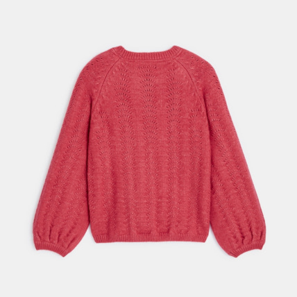 Avis Pull ajouré à manches bouffantes rose fille OKAIDI 4
