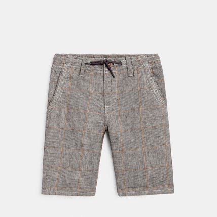 Avis Bermuda slim en toile jaune garçon OKAIDI 1